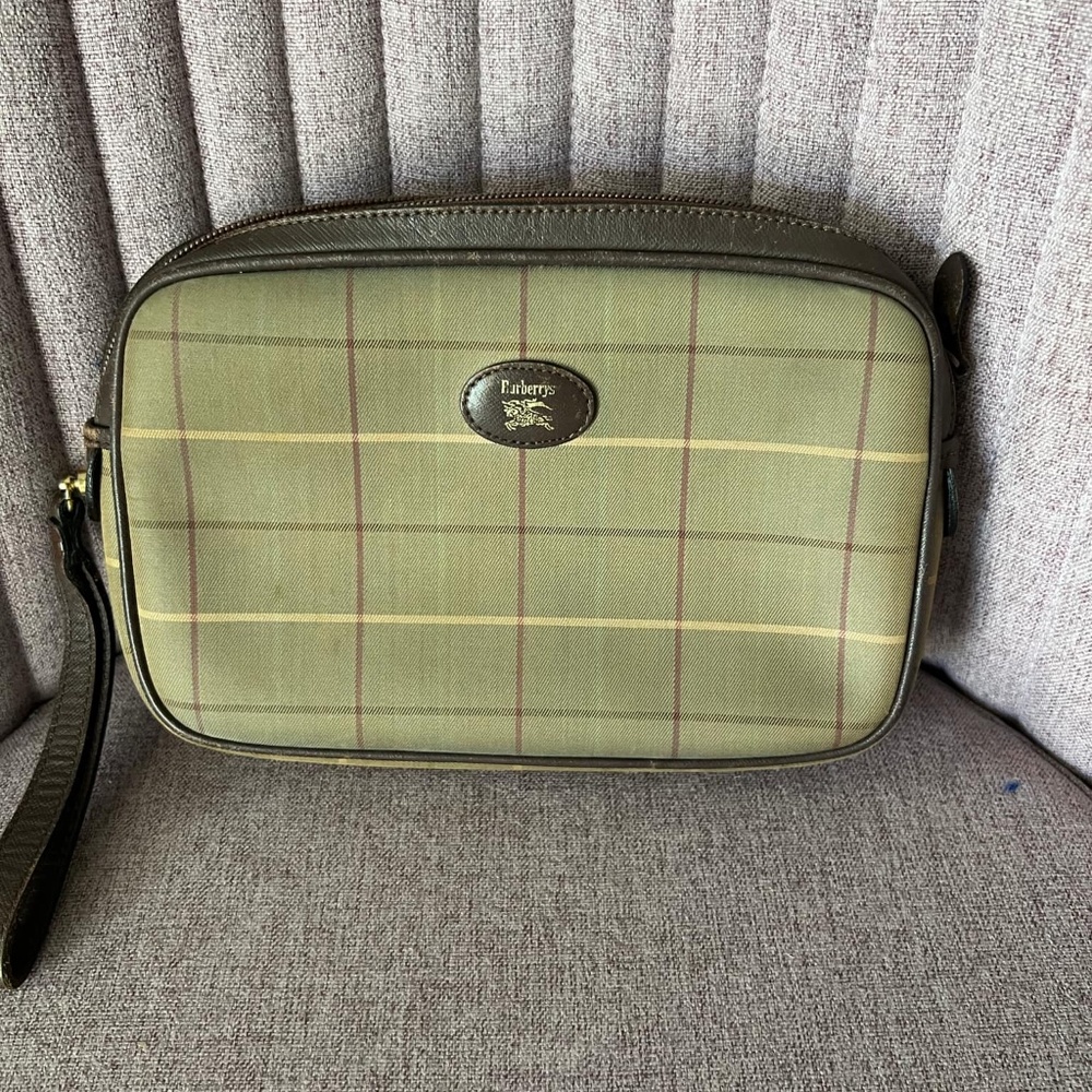 Burberry Check Canvas Shoulder Bag